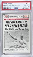 1968 World Series - Gibson Fans 17; Sets New Record! [PSA 6 EX‑…