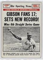 1968 World Series - Gibson Fans 17; Sets New Record!