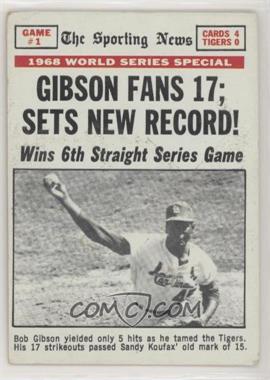 1969 Topps - [Base] #162 - 1968 World Series - Gibson Fans 17; Sets New Record!