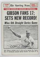 1968 World Series - Gibson Fans 17; Sets New Record! [Good to VG̴…