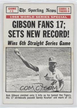 1969 Topps - [Base] #162 - 1968 World Series - Gibson Fans 17; Sets New Record!