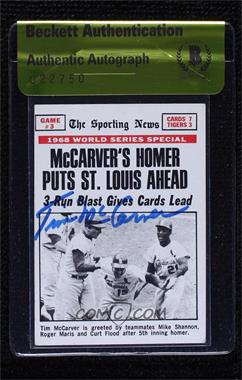 1969 Topps - [Base] #164 - 1968 World Series - McCarver's Homer Puts St. Louis Ahead [BAS Authentic]