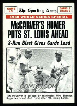 1969 Topps - [Base] #164 - 1968 World Series - McCarver's Homer Puts St. Louis Ahead [EX]