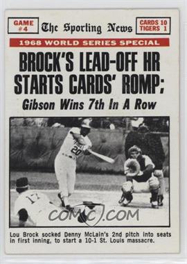 1969 Topps - [Base] #165 - 1968 World Series - Brock's Lead-Off HR Starts Cards' Romp