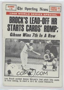 1969 Topps - [Base] #165 - 1968 World Series - Brock's Lead-Off HR Starts Cards' Romp