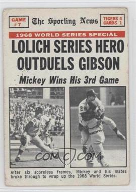 1969 Topps - [Base] #168 - 1968 World Series - Lolich Series Hero Outduels Gibson [Good to VG‑EX]