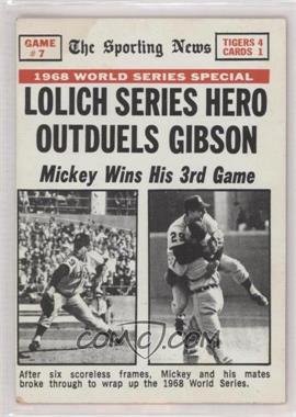 1969 Topps - [Base] #168 - 1968 World Series - Lolich Series Hero Outduels Gibson [Good to VG‑EX]