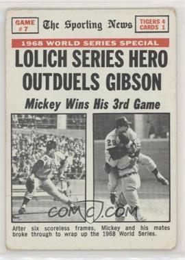 1969 Topps - [Base] #168 - 1968 World Series - Lolich Series Hero Outduels Gibson [Good to VG‑EX]