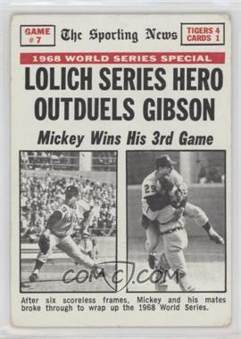 1969 Topps - [Base] #168 - 1968 World Series - Lolich Series Hero Outduels Gibson [Good to VG‑EX]