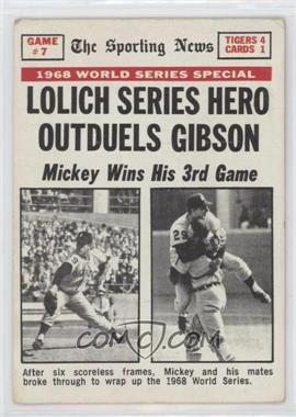 1969 Topps - [Base] #168 - 1968 World Series - Lolich Series Hero Outduels Gibson [Good to VG‑EX]