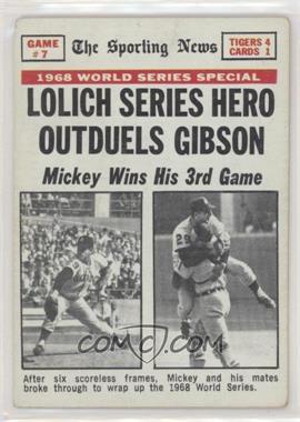 1969 Topps - [Base] #168 - 1968 World Series - Lolich Series Hero Outduels Gibson [Good to VG‑EX]