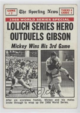 1969 Topps - [Base] #168 - 1968 World Series - Lolich Series Hero Outduels Gibson [Good to VG‑EX]