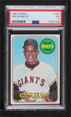 1969 Topps - [Base] #190 - Willie Mays [PSA 5 EX]