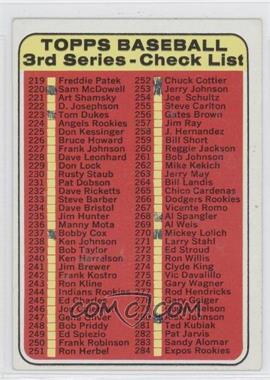 1969 Topps - [Base] #214 - Checklist - 3rd Series [Good to VG‑EX]