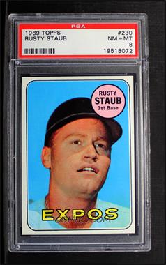 1969 Topps - [Base] #230 - Rusty Staub [PSA 8 NM‑MT]