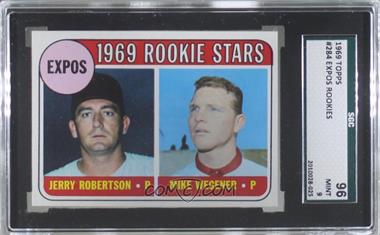 1969 Topps - [Base] #284 - 1969 Rookie Stars - Jerry Robertson, Mike Wegener [SGC 9 MINT]