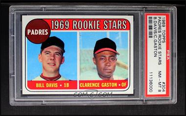 1969 Topps - [Base] #304 - 1969 Rookie Stars - Bill Davis, Cito Gaston [PSA 8 NM‑MT]