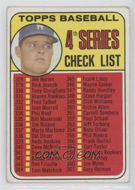 1969 Topps - [Base] #314 - Checklist - 4th Series (Don Drysdale) [Good to VG‑EX]