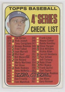 1969 Topps - [Base] #314 - Checklist - 4th Series (Don Drysdale) [Poor to Fair]