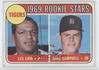 1969 Rookie Stars - Les Cain, Dave Campbell [Good to VG‑EX]