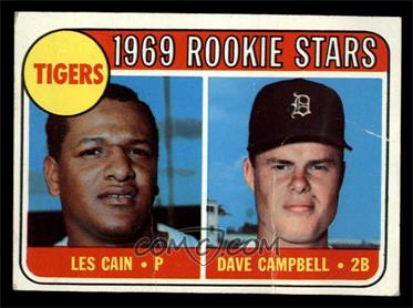 1969 Topps - [Base] #324 - 1969 Rookie Stars - Les Cain, Dave Campbell [GOOD]