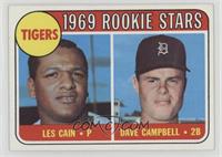 1969 Rookie Stars - Les Cain, Dave Campbell