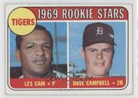 1969 Rookie Stars - Les Cain, Dave Campbell [Good to VG‑EX]