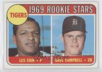 1969 Rookie Stars - Les Cain, Dave Campbell [Good to VG‑EX]