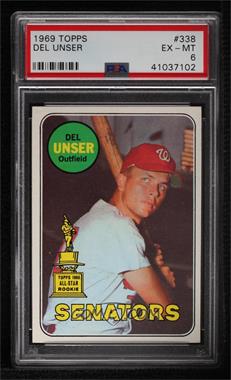 1969 Topps - [Base] #338 - Del Unser [PSA 6 EX‑MT]