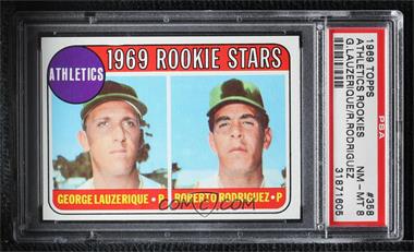 1969 Topps - [Base] #358 - 1969 Rookie Stars - George Lauzerique, Roberto Rodriguez [PSA 8 NM‑MT]