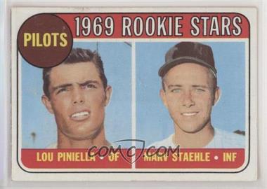 1969 Topps - [Base] #394 - 1969 Rookie Stars - Lou Piniella, Marv Staehle [Poor to Fair]