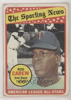 1969 Topps - [Base] #419 - The Sporting News All Star Selection - Rod Carew, (Lou Brock in Background) [Poor to Fair]