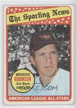 1969 Topps - [Base] #421 - The Sporting News All Star Selection - Brooks Robinson (Hank Aaron in Background Photo) [Good to VG‑EX]