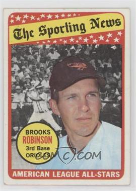 1969 Topps - [Base] #421 - The Sporting News All Star Selection - Brooks Robinson (Hank Aaron in Background Photo)