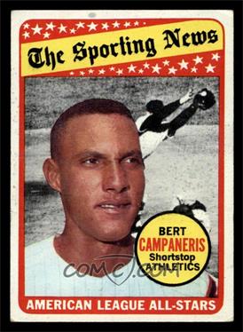 1969 Topps - [Base] #423 - The Sporting News All Star Selection - Bert Campaneris (Tony Kubek in Background) [VG]