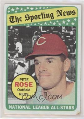 1969 Topps - [Base] #424 - The Sporting News All Star Selection - Pete Rose (Mickey Mantle in Background)