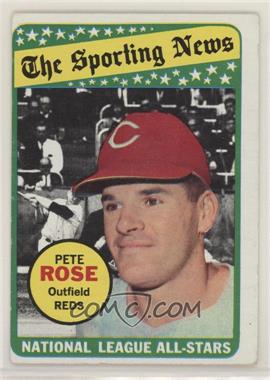 1969 Topps - [Base] #424 - The Sporting News All Star Selection - Pete Rose (Mickey Mantle in Background)