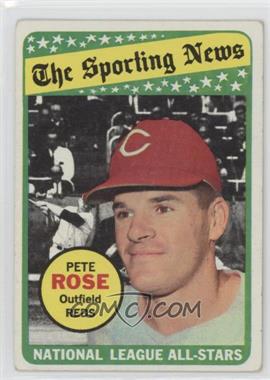 1969 Topps - [Base] #424 - The Sporting News All Star Selection - Pete Rose (Mickey Mantle in Background) [Good to VG‑EX]