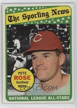 1969 Topps - [Base] #424 - The Sporting News All Star Selection - Pete Rose (Mickey Mantle in Background)