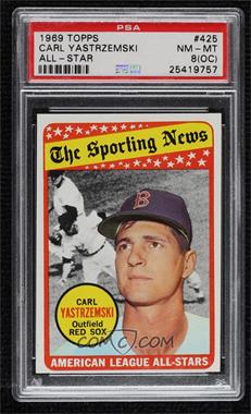 1969 Topps - [Base] #425 - The Sporting News All Star Selection - Carl Yastrzemsk (Nellie Fox, Jim Landis and Luis Aparicio in Background) [PSA 8 NM‑MT (OC)]