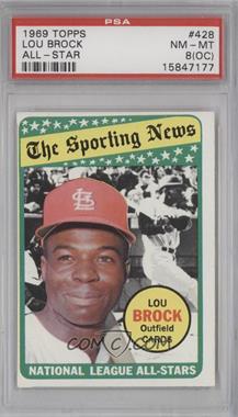 1969 Topps - [Base] #428 - The Sporting News All Star Selection - Lou Brock [PSA 8 NM‑MT (OC)]