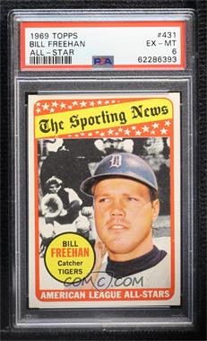 1969 Topps - [Base] #431 - The Sporting News All Star Selection - Bill Freehan [PSA 6 EX‑MT]