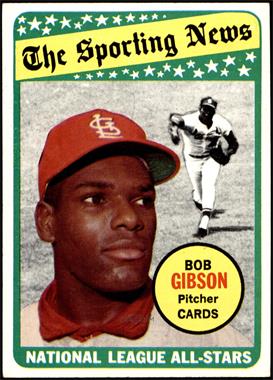 1969 Topps - [Base] #432 - The Sporting News All Star Selection - Bob Gibson [EX MT+]