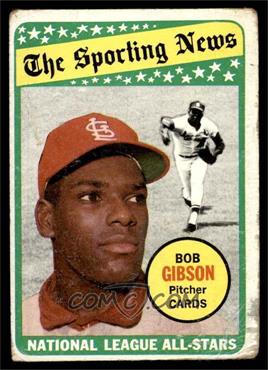 1969 Topps - [Base] #432 - The Sporting News All Star Selection - Bob Gibson [FAIR]