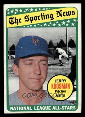 1969 Topps - [Base] #434 - The Sporting News All Star Selection - Jerry Koosman (Billy Pierce in Background) [GOOD]