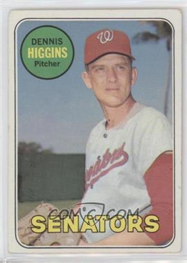 1969 Topps - [Base] #441.1 - Dennis Higgins (Yellow Last Name)