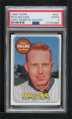 1969 Topps - [Base] #451.1 - Rich Rollins (Yellow First Name and Position) [PSA 2 GOOD]