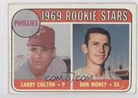 1969 Rookie Stars - Larry Colton, Don Money (Names in Yellow) [Poor to&nbs…