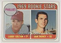 1969 Rookie Stars - Larry Colton, Don Money (Names in Yellow) [Good to&nbs…