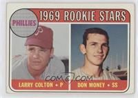 1969 Rookie Stars - Larry Colton, Don Money (Names in Yellow)
